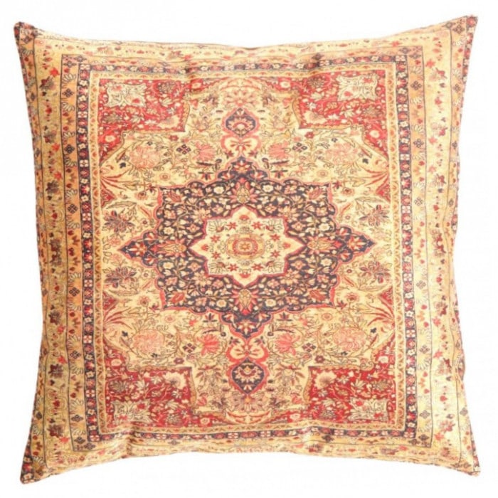 Persian Rug Throw Pillow 24'' X 24'': Persian Rug Throw Pillow 24'' X 24'' - New, Kermanshah, Handmade , Velvet Silk, 300 -TIR 155 L- 862.This item is part of our fine auction collection which includes many fine home accessories including