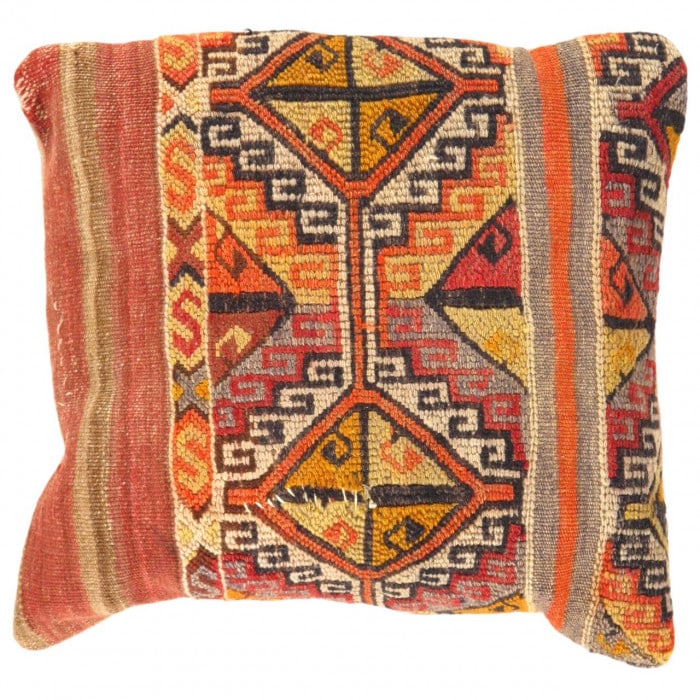 Vintage Hand Wove Pillow 16"X 16": Vintage Hand Wove Pillow 16"X 16" - N/A, Turkish, Hand-Woven, Lamb's Wool, 300 -BL 2- 862.This item is part of our fine auction collection which includes many fine home accessories including antique r
