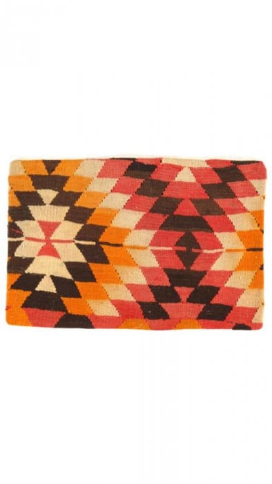 Vintage Hand Knotted Kilim Pillow 16" x 24": Vintage Hand Knotted Kilim Pillow 16" x 24" - New, Turkish, Hand-made, Lamb's Wool, 300 -k3- 862.This item is part of our fine auction collection which includes many fine home accessories including an