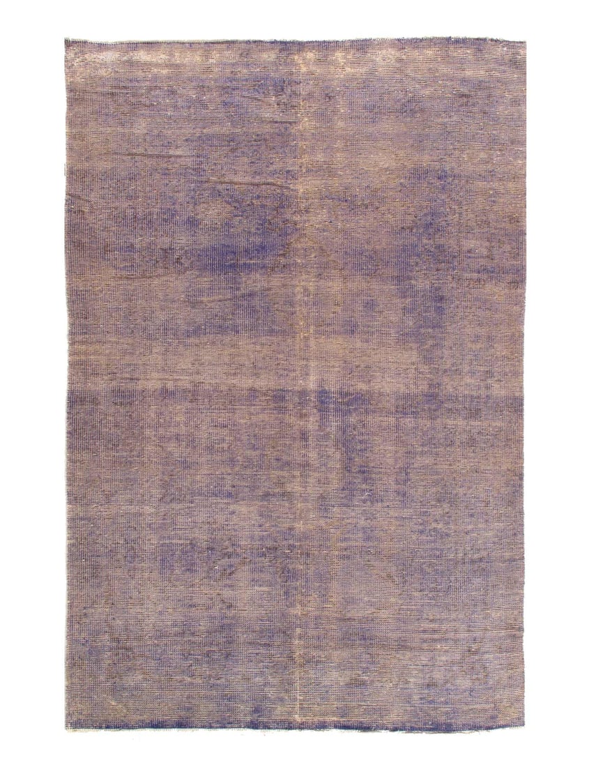 Light blue Hand knotted Vintage overdyed rug 6'X 9'3": Light blue Hand knotted Vintage overdyed rug 6'X 9'3" - CIRCA 1940, Modern, Hand-Woven, Lamb's Wool, 300 -D15392- 862.This item is part of our fine auction collection which includes many fine home acc