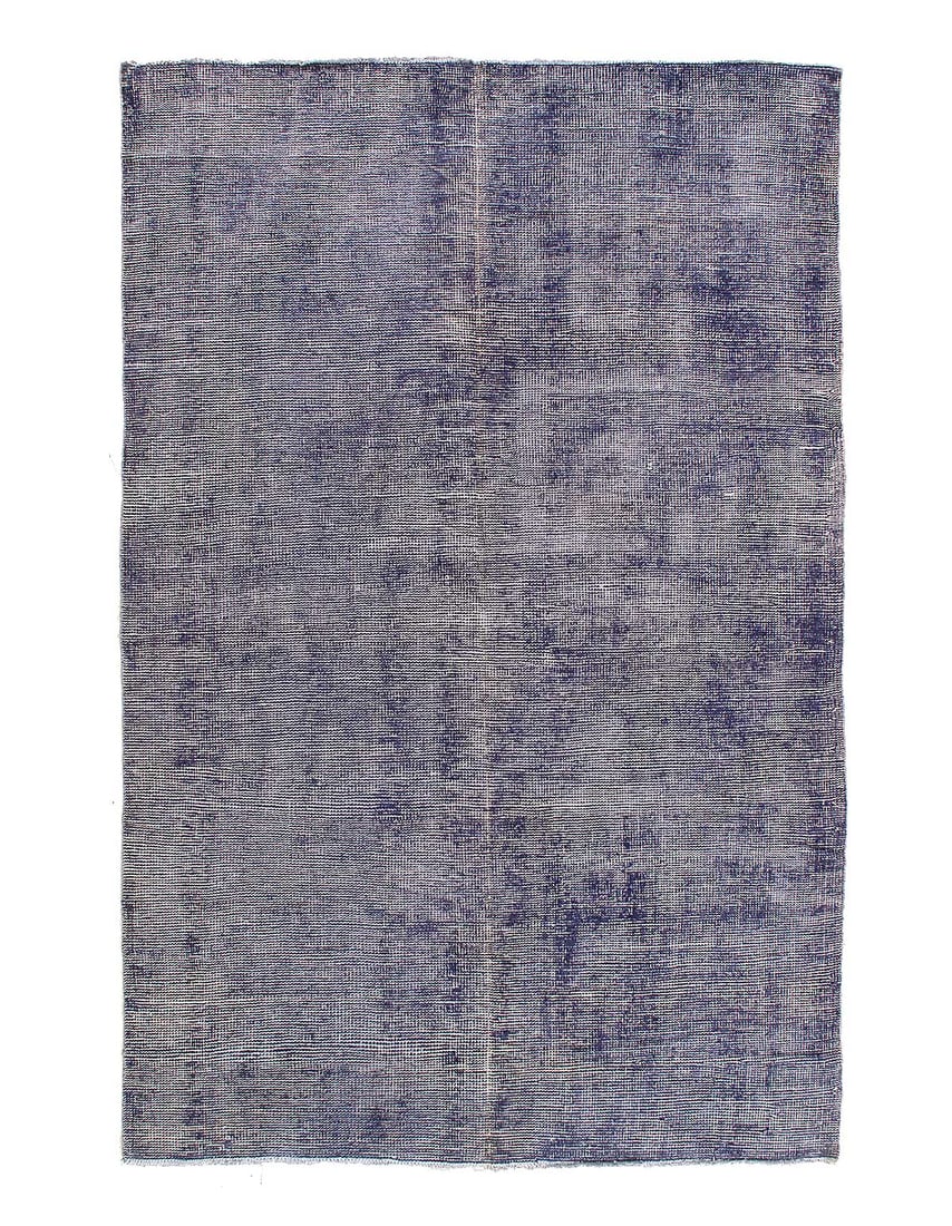 Contemporary Light blue Hand knotted Vintage overdye rug 6'X 9': Contemporary Light blue Hand knotted Vintage overdye rug 6'X 9' - CIRCA 1940, Modern, Hand-Knotted, Lamb's Wool, 300 -D15393- 862.This item is part of our fine auction collection which includes many f