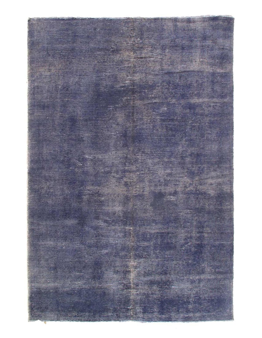 Contemporary Light blue Hand knotted Vintage overdye rug 6'X 9': Contemporary Light blue Hand knotted Vintage overdye rug 6'X 9' - CIRCA 1940, Modern & Contemporary, Hand-Knotted, Lamb's Wool, 300 -D15396- 862.This item is part of our fine auction collection which
