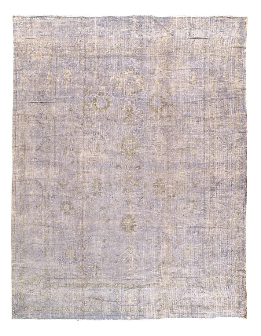 Contemporary Light blue Hand knotted Vintage overdyed rug 9'X 12' (1 of 3)