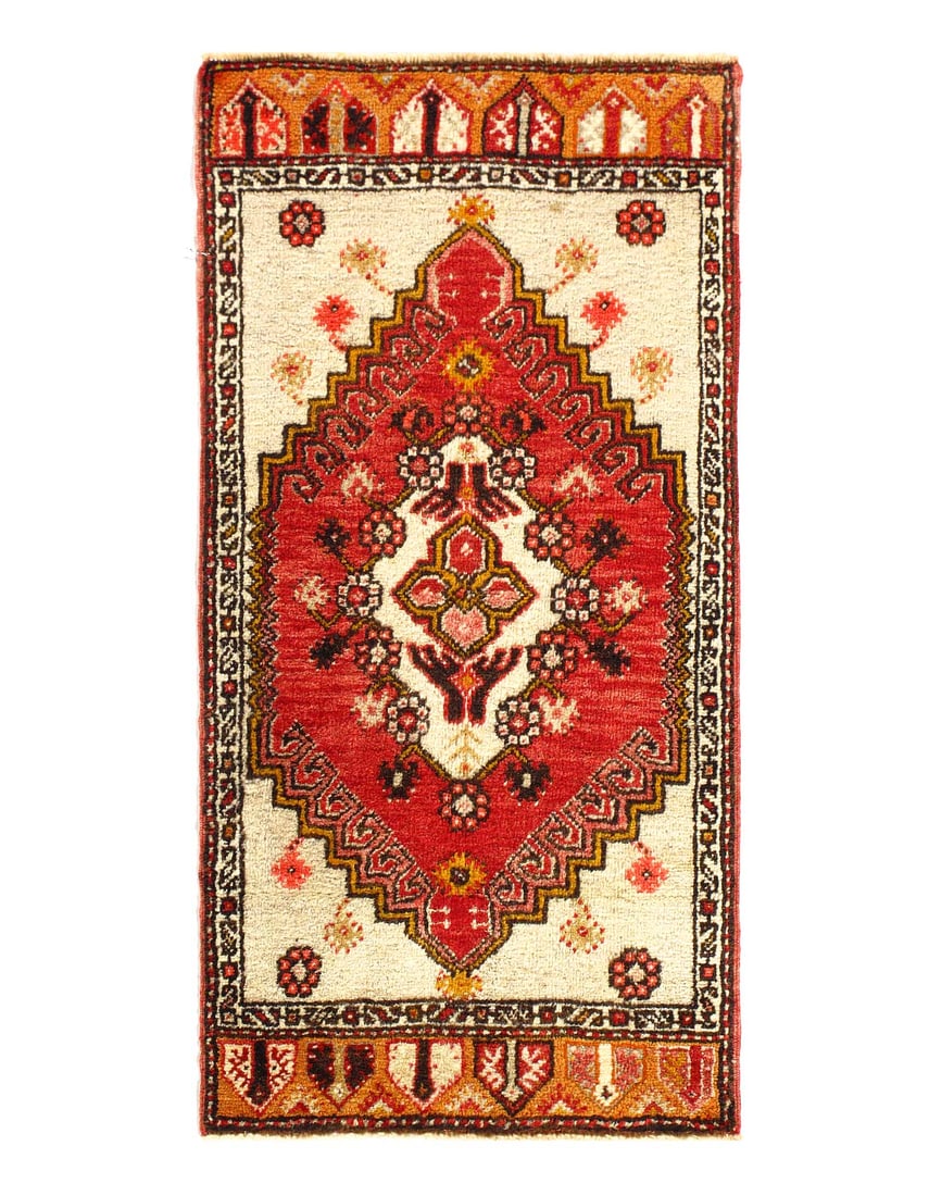 Antique Turkish Oushak Rug 1'8"x 3'3" (1 of 3)