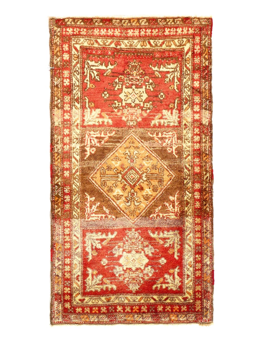 Antique Turkish Oushak Rug 1'8"x 3'2" (1 of 3)