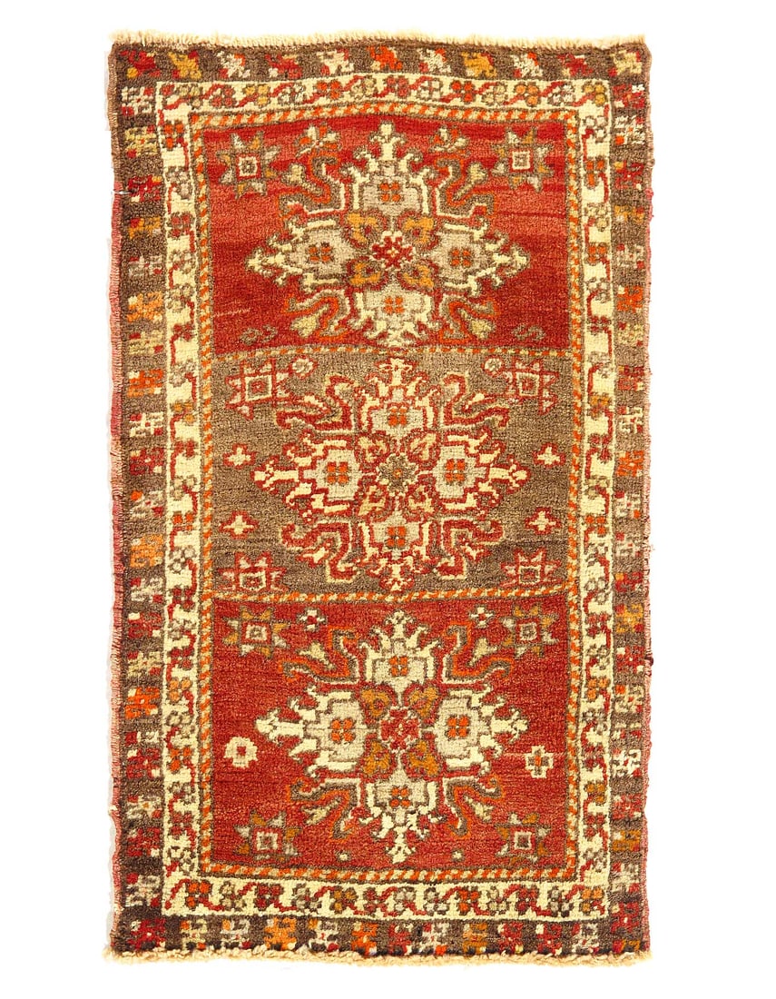 Antique Turkish Oushak Rug 1'6"x 2'6" (1 of 3)
