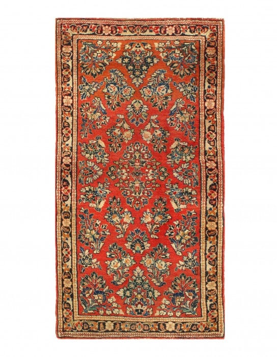 Persian Rust Antigue Sarouk 2' x 4' (1 of 3)