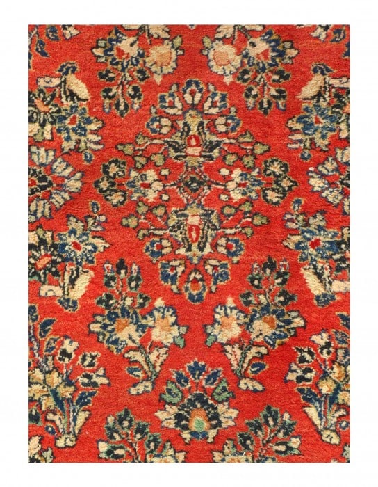 Persian Rust Antigue Sarouk 2' x 4' - 2