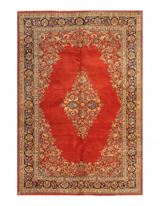 Rust Persian sarouk Rug 6' x 8.10: Rust Persian sarouk Rug 6' x 8.10 - , Sarouk, Hand-Knotted, Lamb's Wool, 300 -D08056- 862.This item is part of our fine auction collection which includes many fine home accessories including antique r