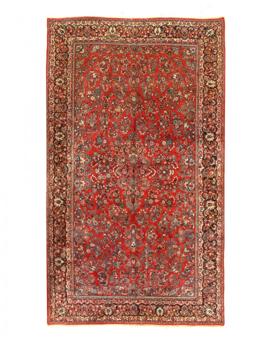 Persian Hand knotted Antique sarouk 10'3'' X 17'5'': Persian Hand knotted Antique sarouk 10'3'' X 17'5'' - Circa 1900, Sarouk, Hand-Knotted, Lamb's Wool, 300 -D12184- 862.This item is part of our fine auction collection which includes many fine home acc