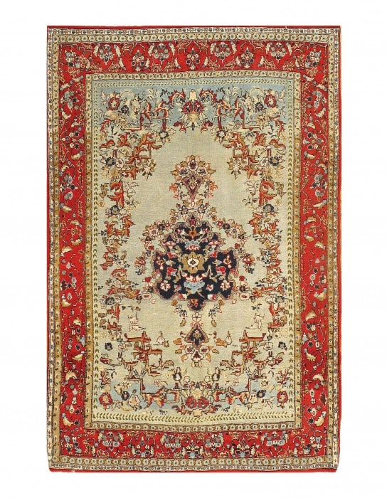 Beige Persian Qum Rug 4'6'' x 6'.11'' (1 of 2)