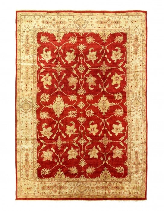 Red Color Fine Hand Knotted Oushak Rug 11'11'' X 17'3'': Red Color Fine Hand Knotted Oushak Rug 11'11'' X 17'3'' - New, Oushak, Hand-Knotted, Lamb's Wool, 300 -25944- 862.This item is part of our fine auction collection which includes many fine home accesso