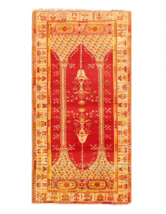 Antique Turkish Oushak 3'6"X 6'9" (1 of 4)