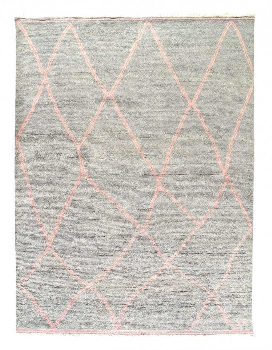 Fine Hand knotted Moroccan rug 9'2'' X 11'11'': Fine Hand knotted Moroccan rug 9'2'' X 11'11'' - New, Moroccan, Hand-Knotted, Lamb's Wool, 300 -D14384- 862.This item is part of our fine auction collection which includes many fine home accessories i