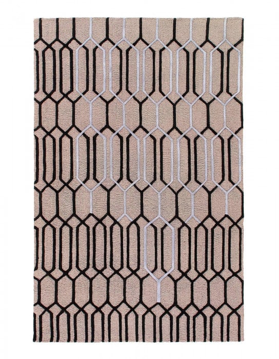 Gray Modern Tufted 5' X 8': Gray Modern Tufted 5' X 8' - New, Modern, Hand-Tufted, Lamb's Wool, 300 -D09869- 862.This item is part of our fine auction collection which includes many fine home accessories including antique rugs,