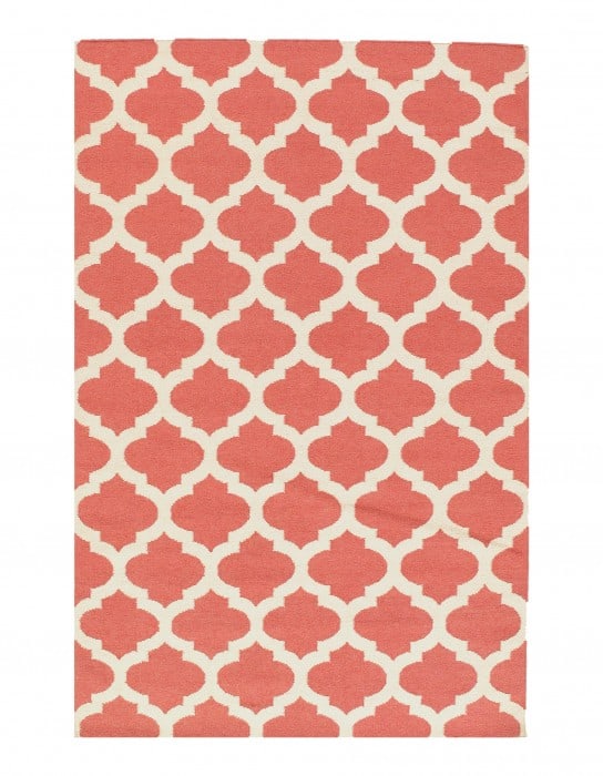 Rust Modern Hand knotted Rug 5' X 8': Rust Modern Hand knotted Rug 5' X 8' - New, Modern, Flatweave, Lamb's Wool, 300 -D11009- 862.This item is part of our fine auction collection which includes many fine home accessories including antiqu