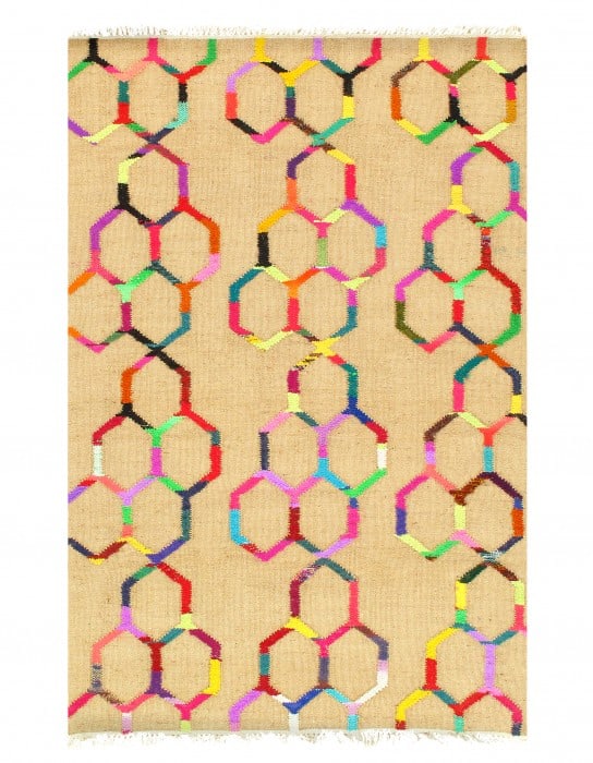 Light Brown Hand Knotted Modern Rug 4' X 6': Light Brown Hand Knotted Modern Rug 4' X 6' - New, Modern, Hand-Knotted, Flat Weave, 300 -D11016- 862.This item is part of our fine auction collection which includes many fine home accessories includi