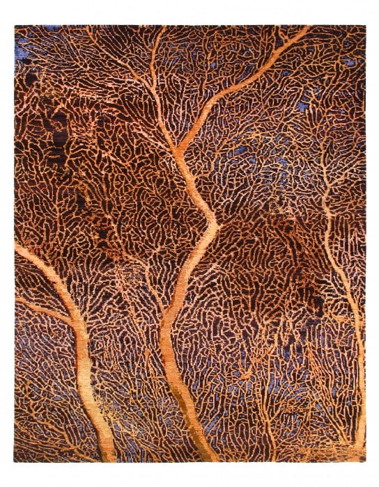 Brown Color Hand Knotted Modern Rug 8' X 10': Brown Color Hand Knotted Modern Rug 8' X 10' - New, Modern, Hand-Knotted, Wool & Silk, 300 -D11024- 862.This item is part of our fine auction collection which includes many fine home accessories inclu