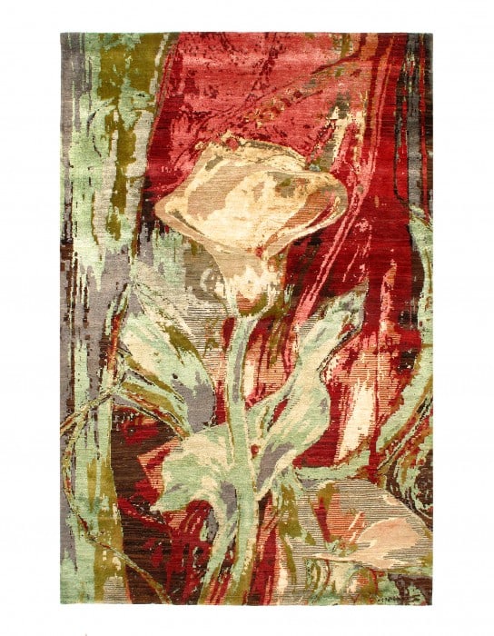 Multi Color Fine Hand Knotted Modern rug 6' X 9' (1 of 8)