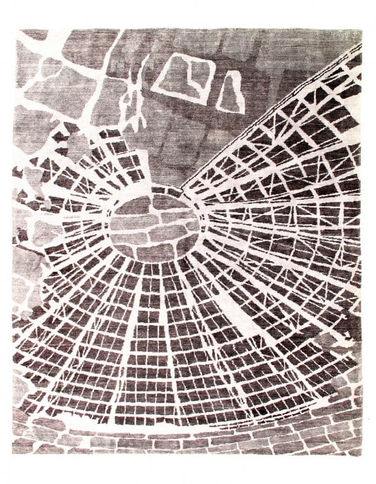 Modern Hand Knotted Silk Gray Area Rug - 9' x 12': Modern Hand Knotted Silk Gray Area Rug - 9' x 12' - New, Modern, Hand-Knotted, Lamb's Wool, 300 -D07174- 862.This item is part of our fine auction collection which includes many fine home accessories