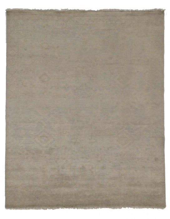 One-of-a-Kind Oushak Hand-Knotted Wool Gray Area Rug - 7'9" X 9'9" (1 of 3)