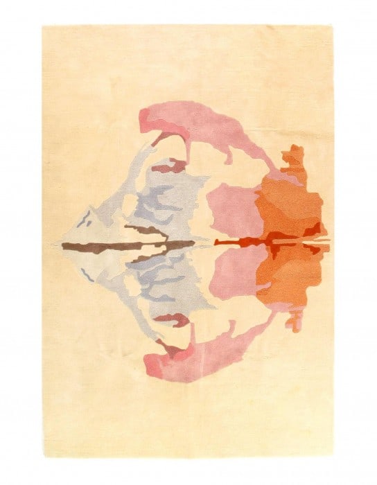 Pasargad DC inkblot style multicolor rug 6'8'' X 9'11'': Pasargad DC inkblot style multicolor rug 6'8'' X 9'11'' - circa 1980, Modern, Hand-Tufted, Lamb's Wool, 300 -D11198- 862.This item is part of our fine auction collection which includes many fine home