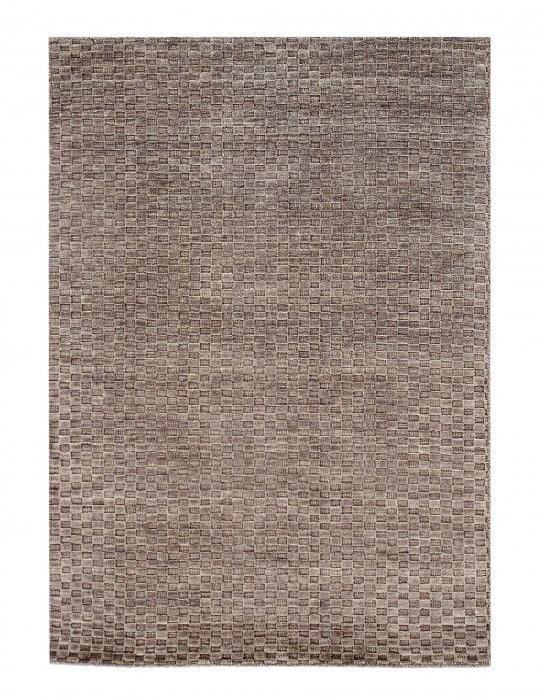 Gray Color Fine Hand Knotted Modern Rug 4'X 6': Gray Color Fine Hand Knotted Modern Rug 4'X 6' - NEW, Modern, Hand-Knotted, Lamb's Wool, 300 -D09351- 862.This item is part of our fine auction collection which includes many fine home accessories inc