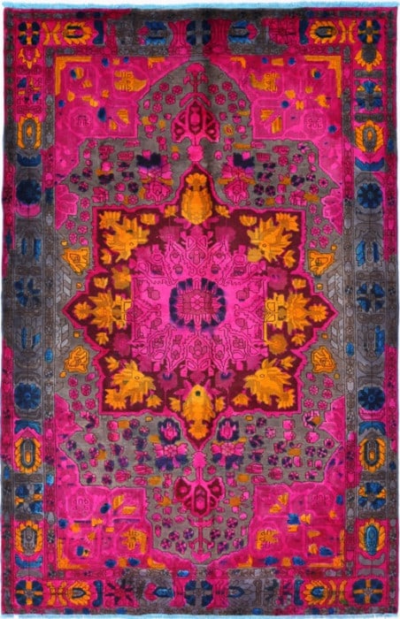 Vintage Persian Modern Over-Dyed 6'8"x10'2": Vintage Persian Modern Over-Dyed 6'8"x10'2" - n/a, Modern, Hand-Knotted, Lamb's Wool, 300 -D13990- 862.This item is part of our fine auction collection which includes many fine home accessories includ