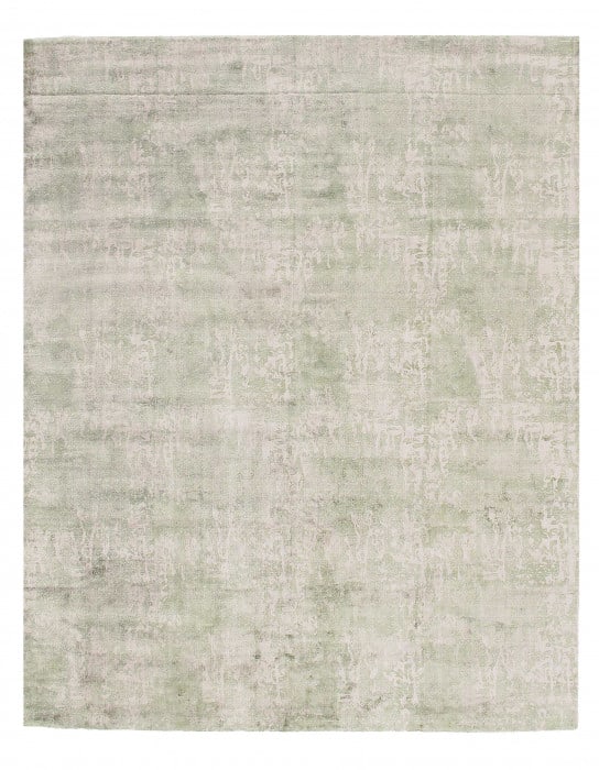 Light Green color Hand knotted Modern Rug 4' X 6'1'': Light Green color Hand knotted Modern Rug 4' X 6'1'' - New, Modern, Hand-Loomed, V. Silk, 300 -D09407- 862.This item is part of our fine auction collection which includes many fine home accessories in