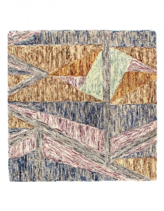 Fine Hand made sample Modern rug 2'X 2' (1 of 2)