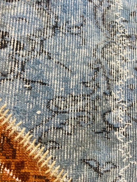 Gray Turkish Patchwork Rug 8' x 10' - 2