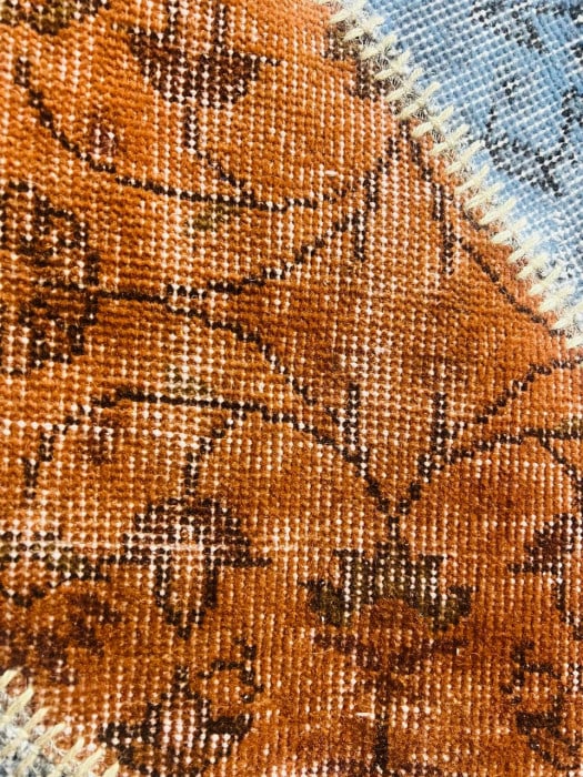 Gray Turkish Patchwork Rug 8' x 10' - 4