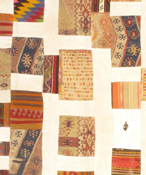 Ivory Turkish Patchwork 8' X 10' (1 of 5)
