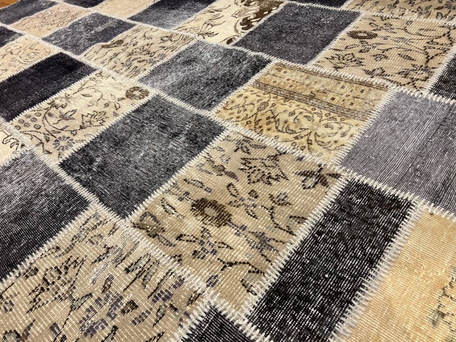 Gray Turkish Patchwork 6' X 8' - 7