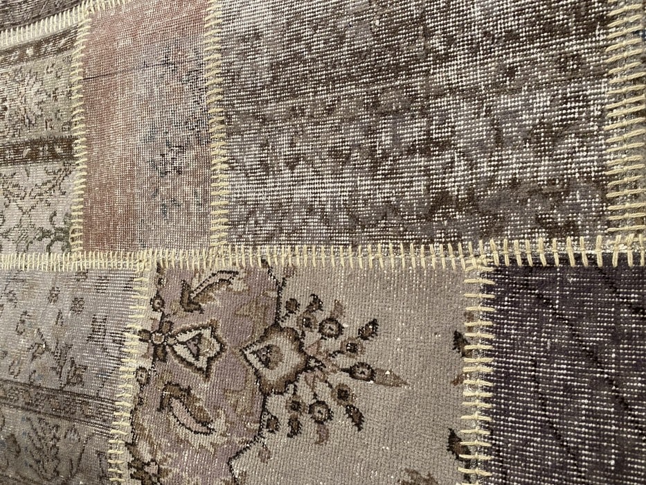 Gray Turkish Patchwork 8' X 10' - 2