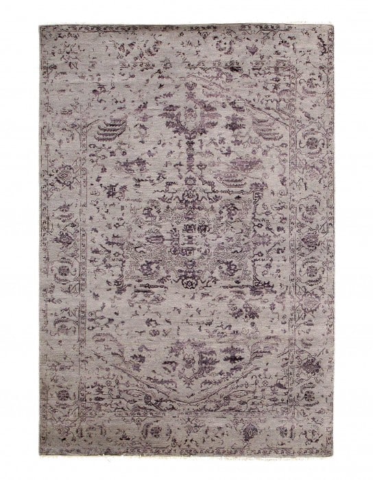 Gray Erased Modern Rug 6' X 9': Gray Erased Modern Rug 6' X 9' - New, Modern, Hand-Knotted, Wool & Silk, 300 -D09471- 862.This item is part of our fine auction collection which includes many fine home accessories including antique