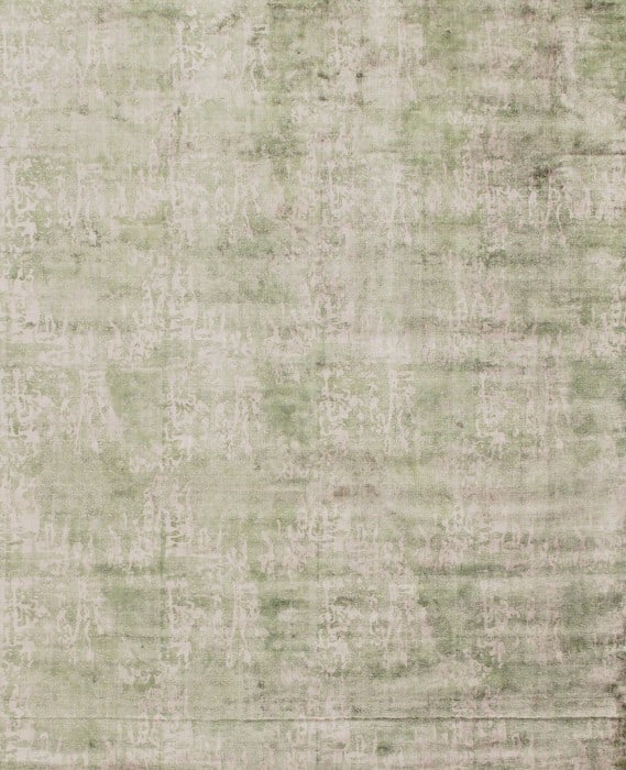 Light Green Modern Rug - 10' X 14': Light Green Modern Rug - 10' X 14' - New, Modern, Hand-Knotted, Viscose, 300 -D09413- 862.This item is part of our fine auction collection which includes many fine home accessories including