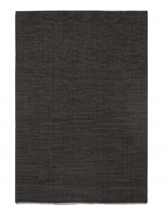Black Modern Rug 4'x6': Black Modern Rug 4'x6' - New, Modern, Hand-Knotted, Wool & Silk, 300 -D08853- 862.This item is part of our fine auction collection which includes many fine home accessories including antique rugs,