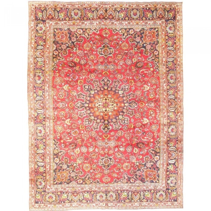 Original Persian Mashad Hand-Knotted Rug - 9'3" x 12'8" (1 of 2)