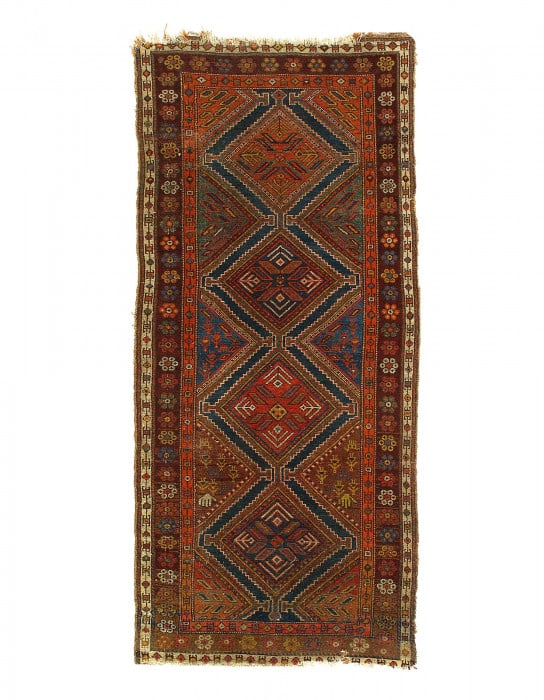 Fine Hand knotted Persian Antique Malayer 3'5'' X 8'2'' (1 of 3)