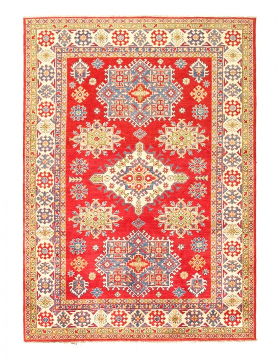 Fine Hand knotted Kazak 6'2" X 10': Fine Hand knotted Kazak 6'2" X 10' - NEW, Kazak, Hand-Knotted, Lamb's Wool, 300 -D14127- 862.This item is part of our fine auction collection which includes many fine home accessories including antiqu