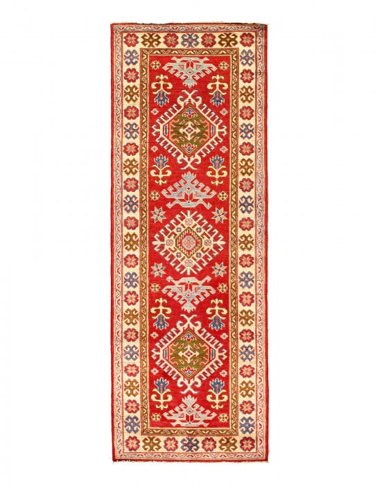 Fine Hand knotted Kazak Runner 2'9"X 8'4": Fine Hand knotted Kazak Runner 2'9"X 8'4" - NEW, Kazak, Hand-Knotted, Lamb's Wool, 300 -D14144- 862.This item is part of our fine auction collection which includes many fine home accessories including