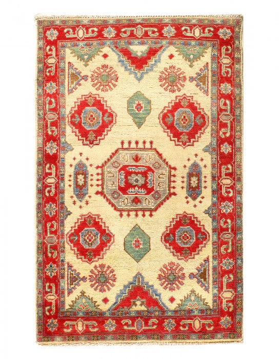 Fine Hand knotted Kazak 2'8"X 4': Fine Hand knotted Kazak 2'8"X 4' - NEW, Kazak, Hand-Knotted, Lamb's Wool, 300 -D14142- 862.This item is part of our fine auction collection which includes many fine home accessories including antique