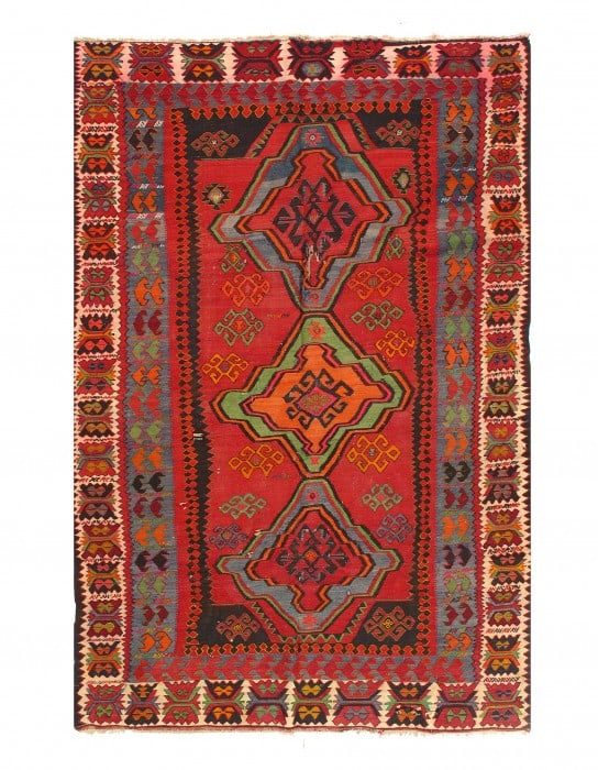 Russian Antique Kazak 5'11" x 9'8" (1 of 3)