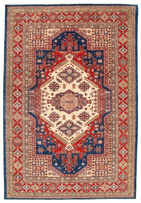 Navy Pak Super Kazak Lamb's Wool Rug 7' X 10' (1 of 3)