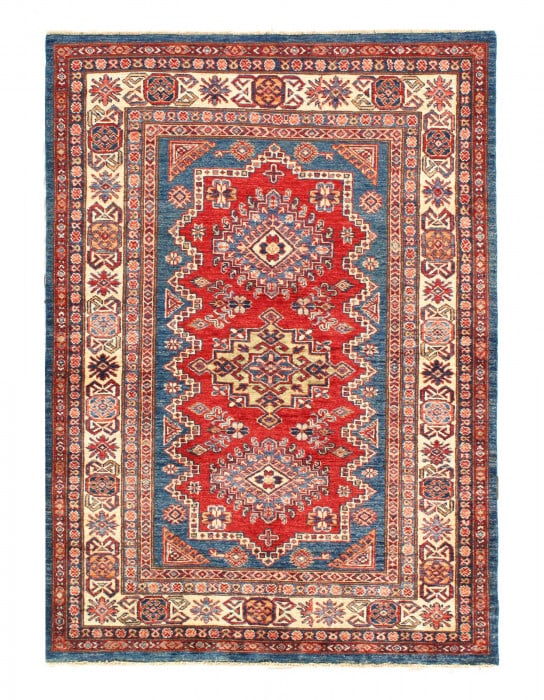 Fine Hand knotted super kazak rug 4' X 5'7'' (1 of 3)