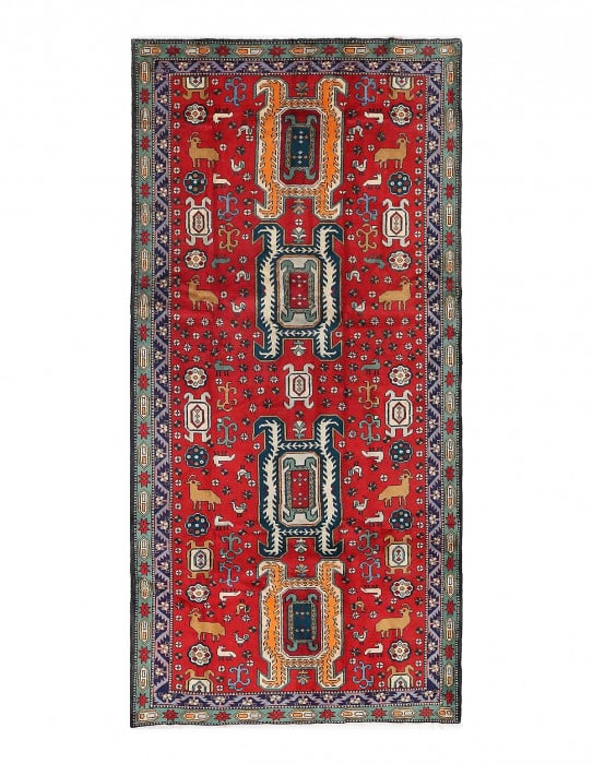 Fine Hand knotted Persian antique Hamadan runner 4'11'' X 10'4'': Fine Hand knotted Persian antique Hamadan runner 4'11'' X 10'4'' - NEW, Hamadan, Hand-Knotted, Lamb's Wool, 300 -D14044- 862.This item is part of our fine auction collection which includes many fine h