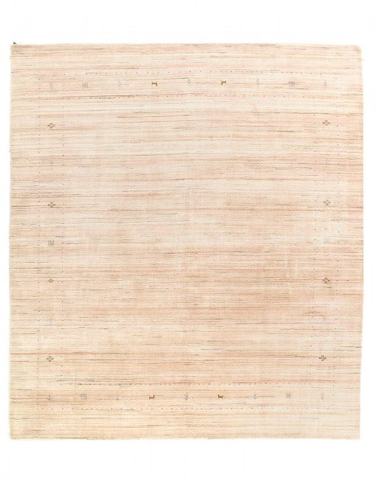 Beige color Hand knotted Modern Gabbeh Rug 8'5" X 9'8": Beige color Hand knotted Modern Gabbeh Rug 8'5" X 9'8" - New, Gabbeh, Hand-Loomed, Lamb's Wool, 300 -D12746- 862.This item is part of our fine auction collection which includes many fine home accessor