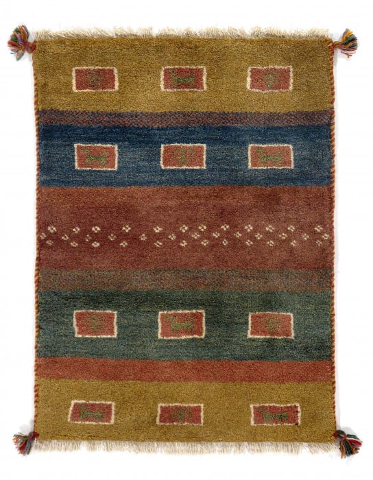 Fine Hand knotted Persian Gabbeh 2'X 3' (1 of 3)