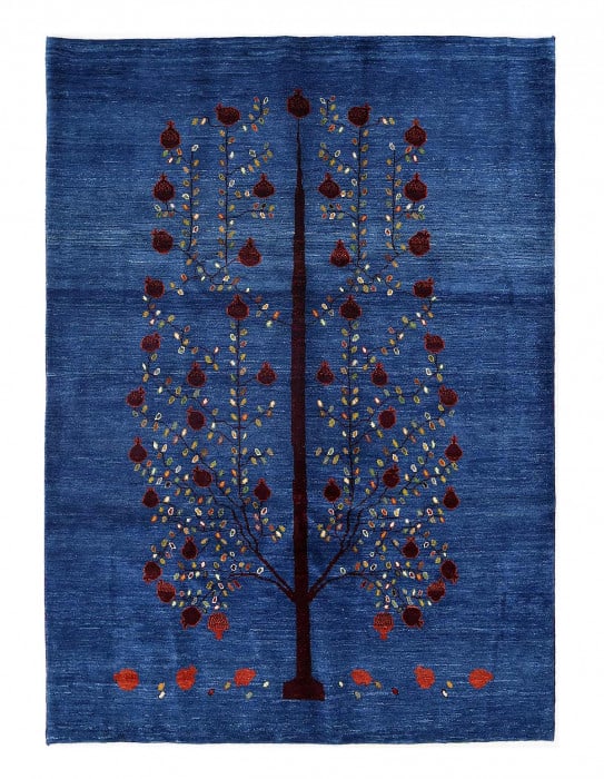 Navy blue Persian Hand knotted Gabbeh 5'7"x 7'8": Navy blue Persian Hand knotted Gabbeh 5'7"x 7'8" - New, Gabbeh, Hand-Knotted, Lamb's Wool, 300 -D13959- 862.This item is part of our fine auction collection which includes many fine home accessories i